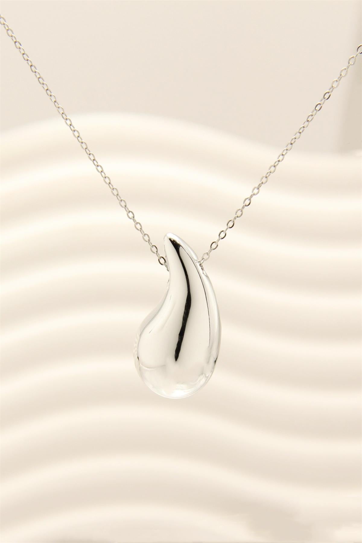 Collier goutte or ou argent