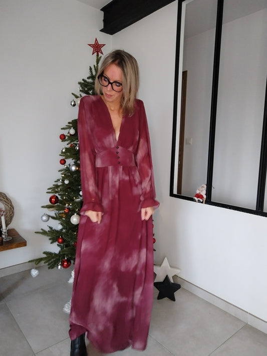 Robe longue bordeaux Tendance et Chic