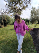 Charger l&#39;image dans la galerie, Gilet Fuschia Clair avec Noeuds
