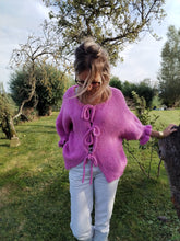 Charger l&#39;image dans la galerie, Gilet Fuschia Clair avec Noeuds
